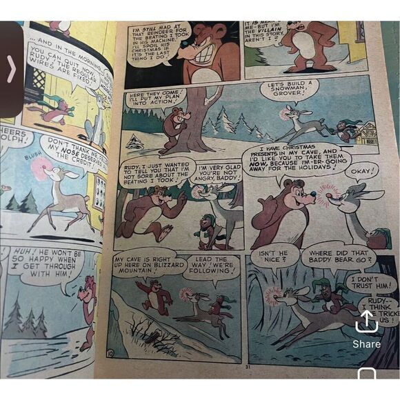 VINTAGE DC COMICS C-24 RUDOLPH THE RED NOSED REINDEER CHRISTMAS ISSUE DEC. 1973 - Picture 4 of 7
